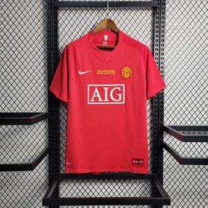 2007/2008 retro manchester united home champions league final football shirt 1:1 thai quality